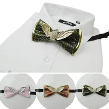 Модные подарки для Для мужчин шейный платок галстук-бабочка Diamond бабочки кожи с бантом съемный воротник Для мужчин галстук забавные подарки Для мужчин