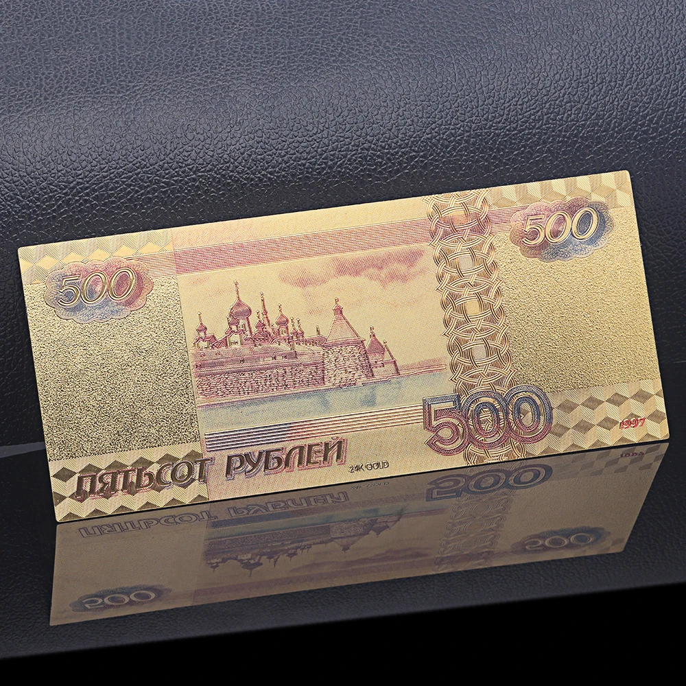 Золотые банкноты VNFURU 500 рубля путешествие парусный сад золотая банкнота 24K монета