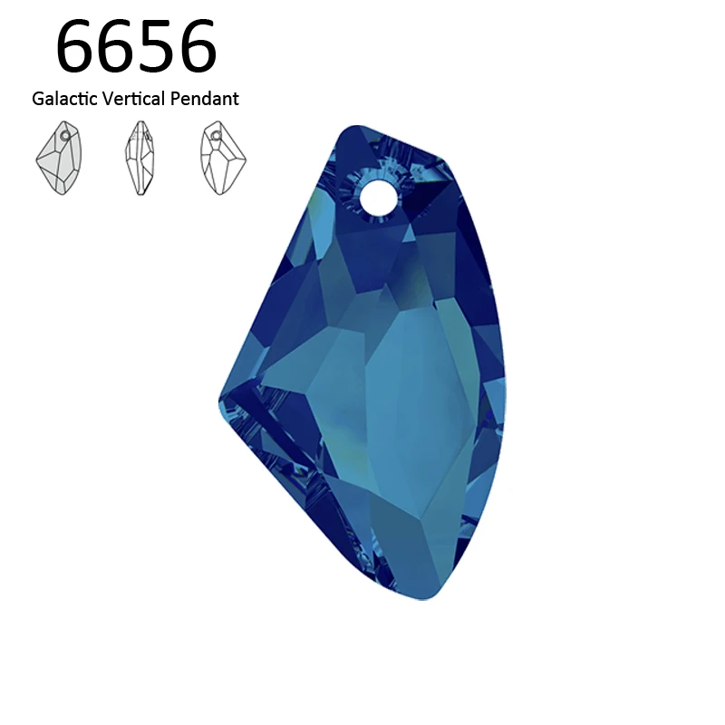 

(1 piece) 100% Original crystal from Swarovski 6656 Galactic Vertical pendant Austrian loose rhinestone for DIY jewelry making