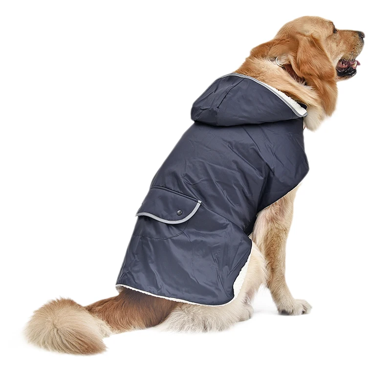 

Blue Dog Clothes Coat Puppy Apparel Large Dogs Removable Hoodies ropa para perro Reflective Design roupa cachorro