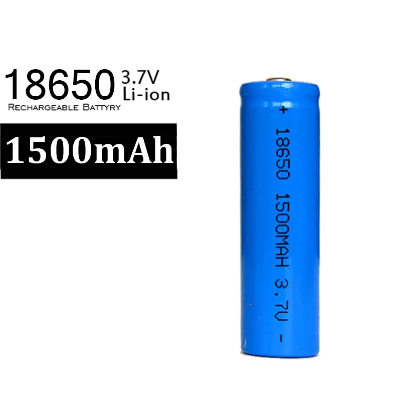 100 шт/партия 18650 1500mah3. 7 V аккумуляторная батарея для светодиодного фонарика