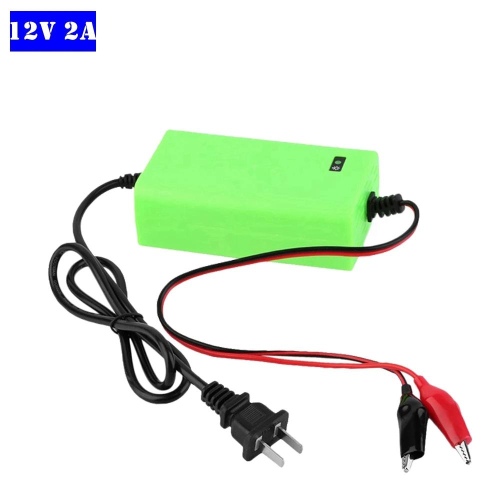 

Motorcycle Battery Charger 12V 2A Full Automatic Lead Acid AGM GEL Intelligent LCD Display Charging Automotive Truck Accessories