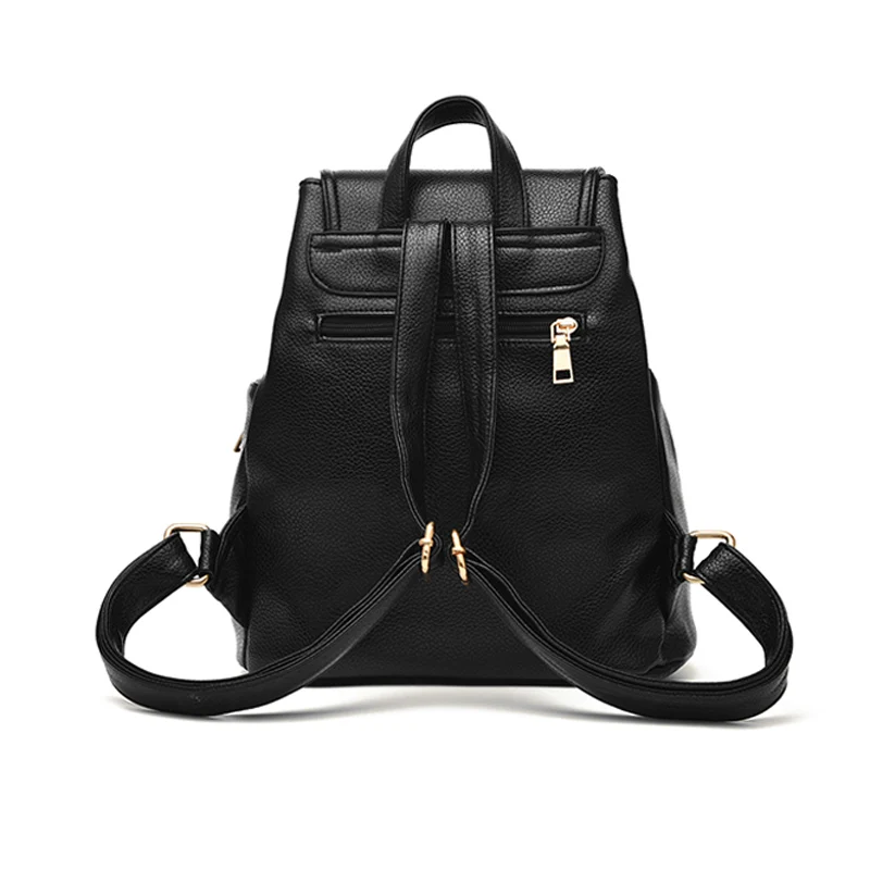 Petrichor, черный рюкзак с кисточками, большой емкости, женский рюкзак из искусственной кожи, женские сумки на плечо, школьная сумка для девочек, женский рюкзак, кошелек