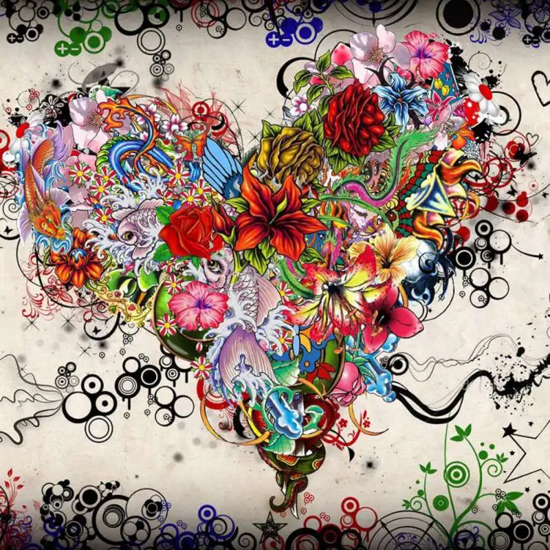 

DIY Diamond Painting Semi-finished 5D Heart-shaped Butterfly Abstract Minimalist Style Home Living Room Bedroom Decoration