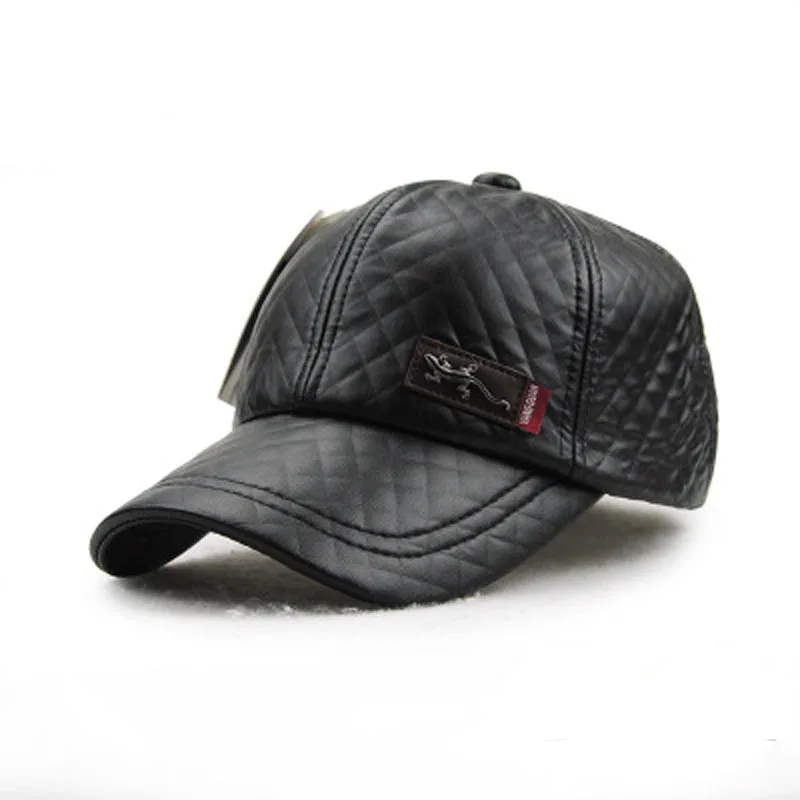 

New high quality fashion imitation leather Cap casual autumn winter hat snapback baseball cap hat for women men wholesale