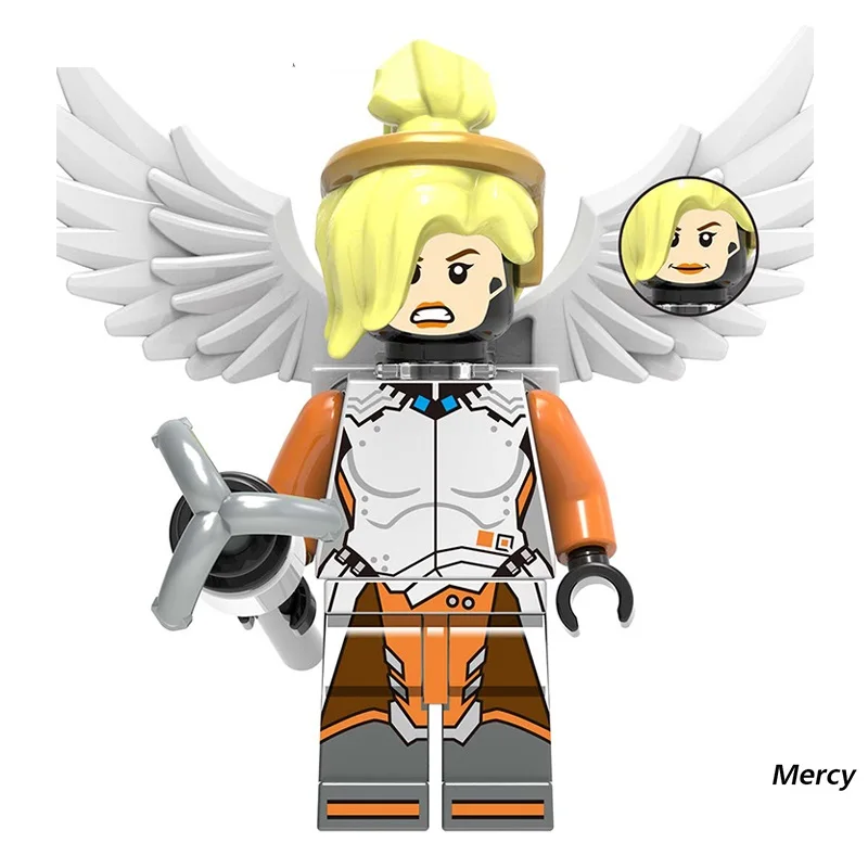 Строительные блоки Legoed OWN minifiged Winston D.Va Jesse.Mccree Reaper Soldier 76 симада хензо детские