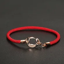 Дизайн, браслеты из стерлингового серебра 925 пробы, красные и черные веревки, 16 видов на выбор, милые браслеты в виде щенка для женщин, подарок на праздник
