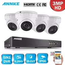 ANNKE 8CH 3MP 5in1 CCTV DVR HD 4 шт. 2048*1536 3MP TVI безопасности камера Открытый Купол Дома товары теле и видеонаблюдения системы комплект