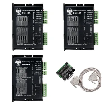 

EU Free shipping[3~8days] Stepper Motor Driver DM542A 4.2A 128 micsteps & Breakout board DB25 CNC LONGS MOTOR