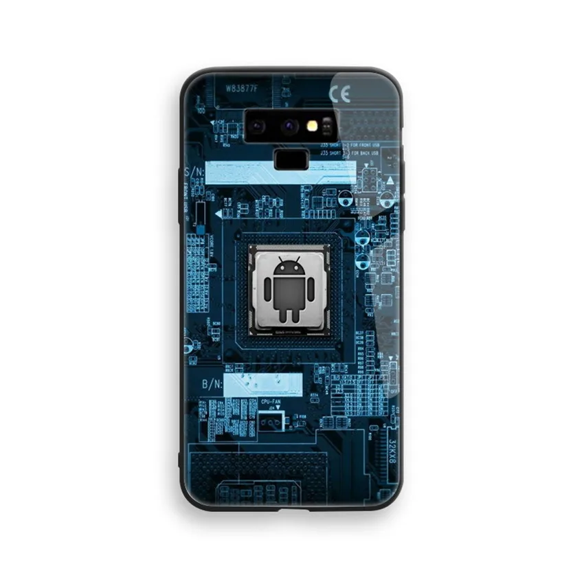 Painted Glass Case For Samsung galaxy note 9 Case Tempered Glass Silicon Protective Cover Cases For Samsung note 8 s9 s8 plus (9)