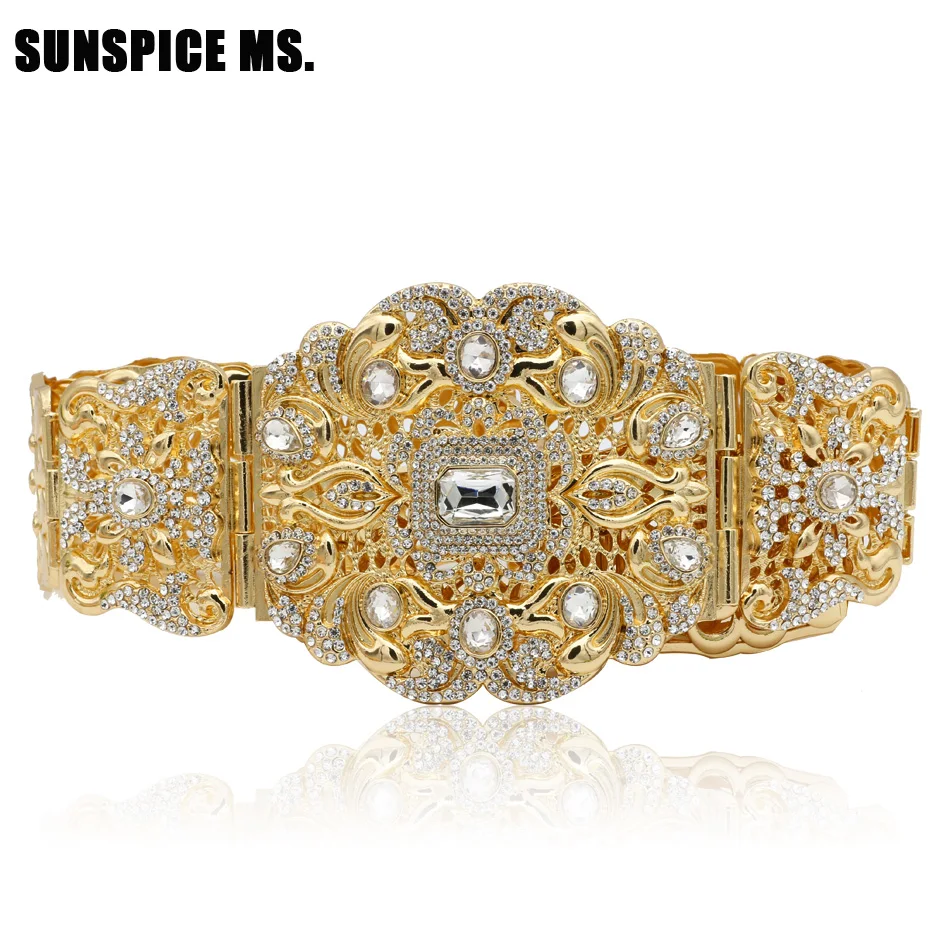 New Body Jewelry Women Gold Color Crystal Metal Sash Waist Chain Hollow Flower Rhinestone Bohemia Vintage Belly Chain Big Belt New Body Jewelry Women Gold Color Crystal Metal Sash Waist Chain Hollow Flower Rhinestone Bohemia Vintage Belly Chain Big Belt