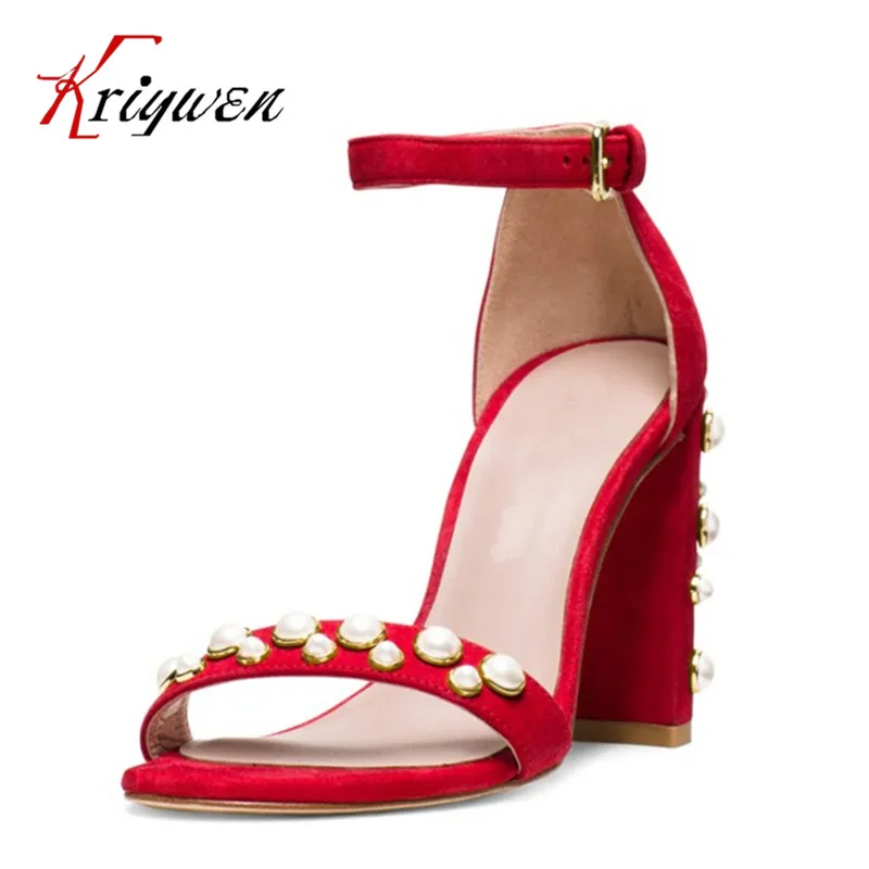 

2017 Summer plus size 32-43 Woman shoes suede elegant high heels sandals party Fashion sandals brand female dress leisure shoes