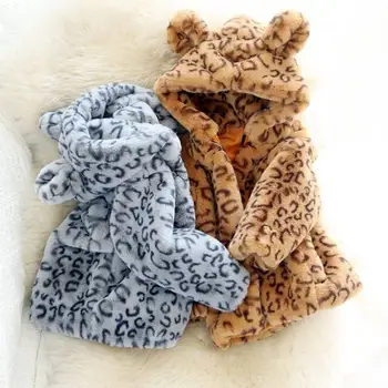 

2019 New Fashion Autumn Winter Children Girls Boys Faux Fur Coat Kids Thick Warm Hooded Outwear Baby Girls Jackets Parkas W137