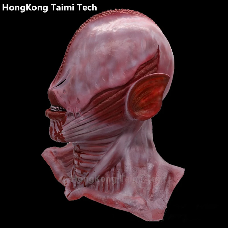 

ALIEN XENOMORPH Evil Licker Costume Mask Vampire Overhead Latex Masks Adults Skeleton xray skull Scary Horror Realista