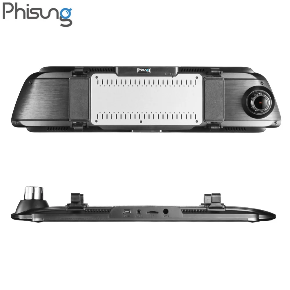 Phisung G900 9,35 "ips Сенсорный экран Двойной объектив автомобиля Зеркало заднего вида камера-видеорегистратор HD 1296 P видео Регистраторы Ночное