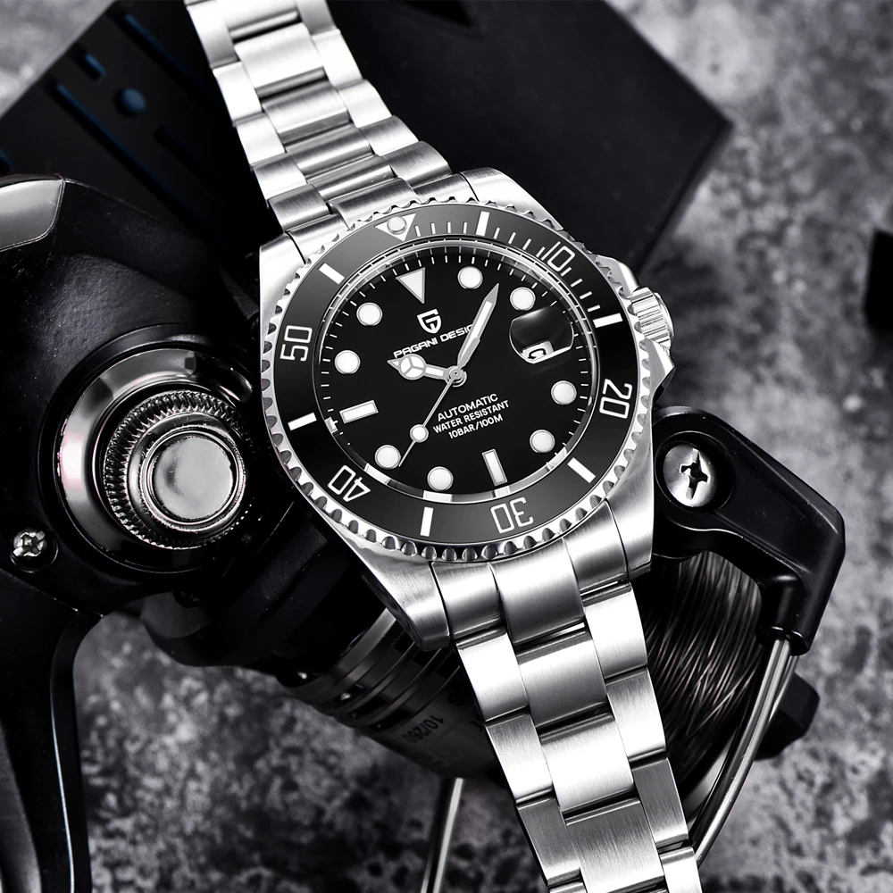 PAGANI Дизайн автоматические механические мужские часы Роскошные модные Seiko move Мужские t 30 м водонепроницаемые военные качественные мужские бизнес-подарок
