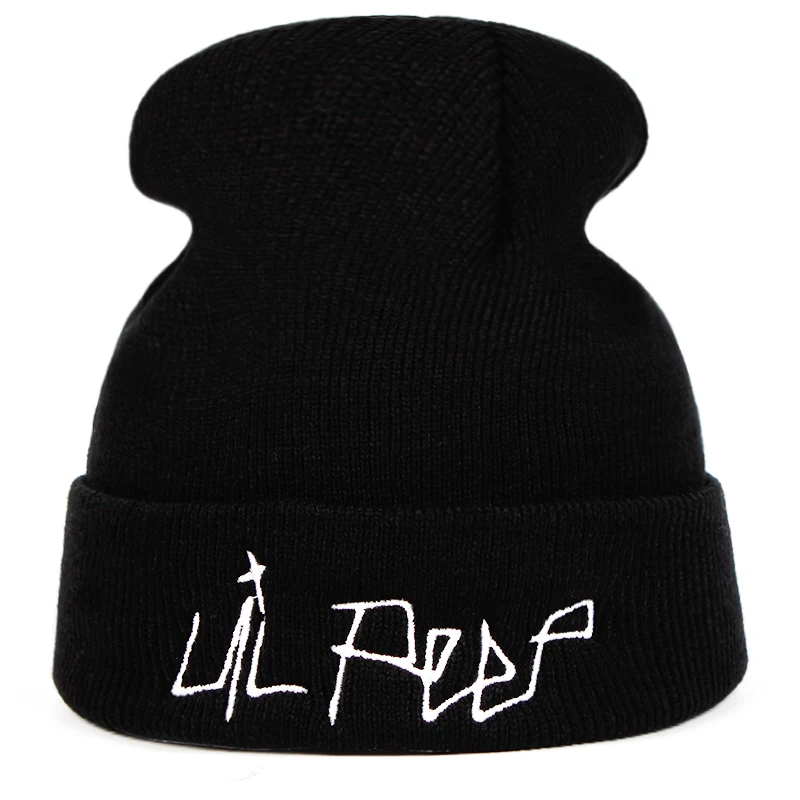 Lil Peep Beanie Embroidery Repper Love lil.peep men women Knit Cap Knitted Hat Skullies Warm Winter Unisex Ski Hip Hop | Аксессуары для