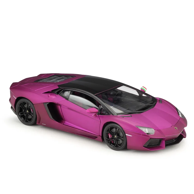 WELLY 1:18 Lamborghini Eventador Aventador LP700-4 сплав Ретро модель автомобиля классическая модель автомобиля украшение автомобиля коллекция подарок - Цвет: Фиолетовый