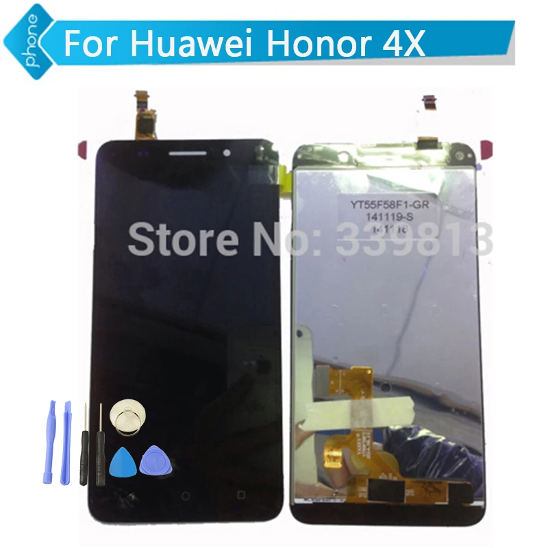 

For Huawei Honor 4X lcd display touch screen digitizer Assembly black white gold + tools
