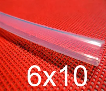 

6mm ID 10mm OD 6x10 Transparent Food Grade Medical Use Clear FDA Silicone Rubber Flexible Tube / Hose silicon tubing