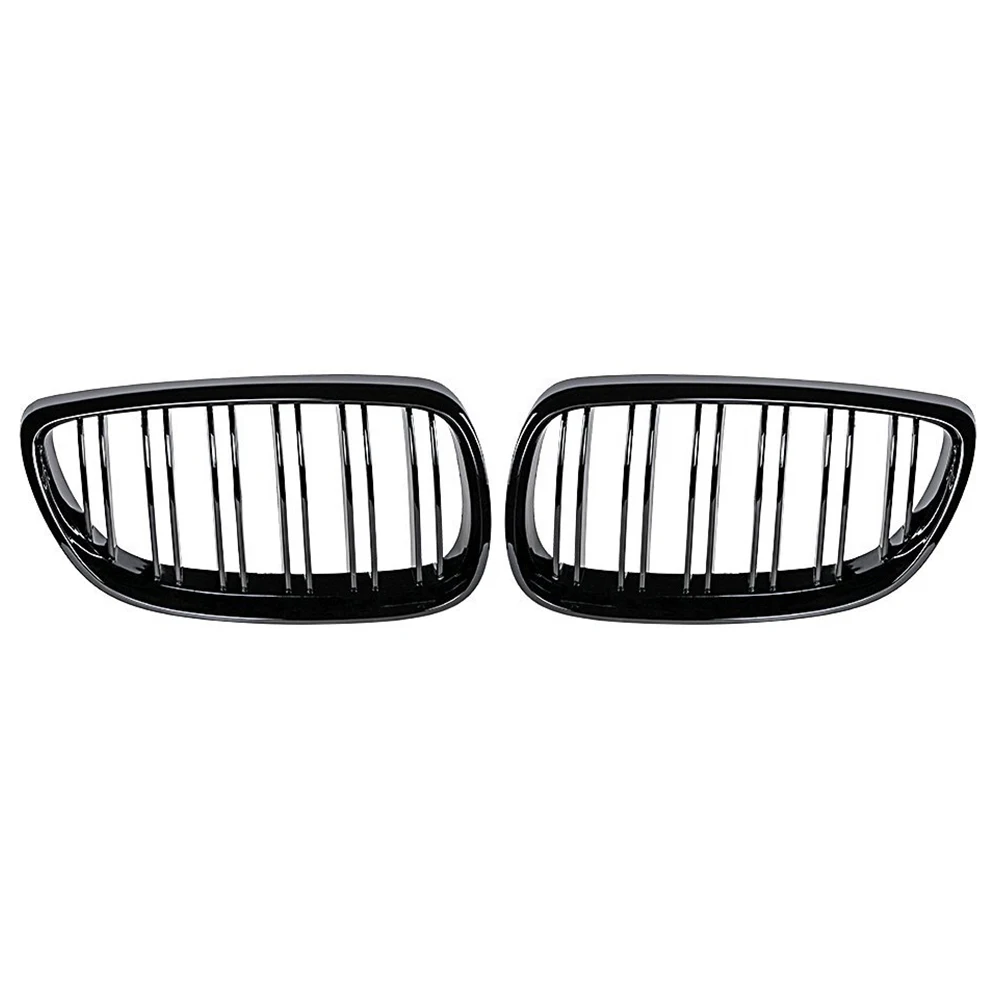 

High Quality 2Pcs/set Matte Black Sport Kidney Twin Line Grills For 3 Series E92 E93 2006-2009