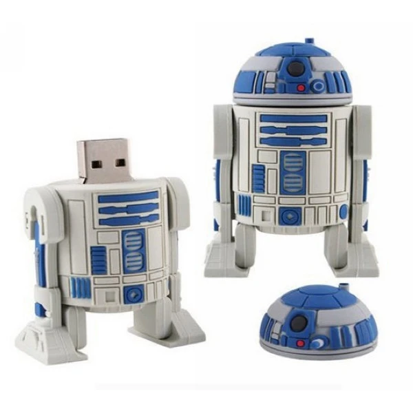 

Pen Drive Star War Darth Vader 64GB Rubber USB Flash 2.0 Memory Drive Sticks Pen Disk R2 D2 Robot Gift Card Drivers Creativo Key