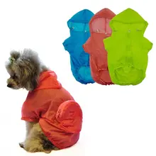 Pet Dog Jacket Clothing Puppy Hoodies Jacket Raincoat Thin Waterproof Jumpsuit Clothes