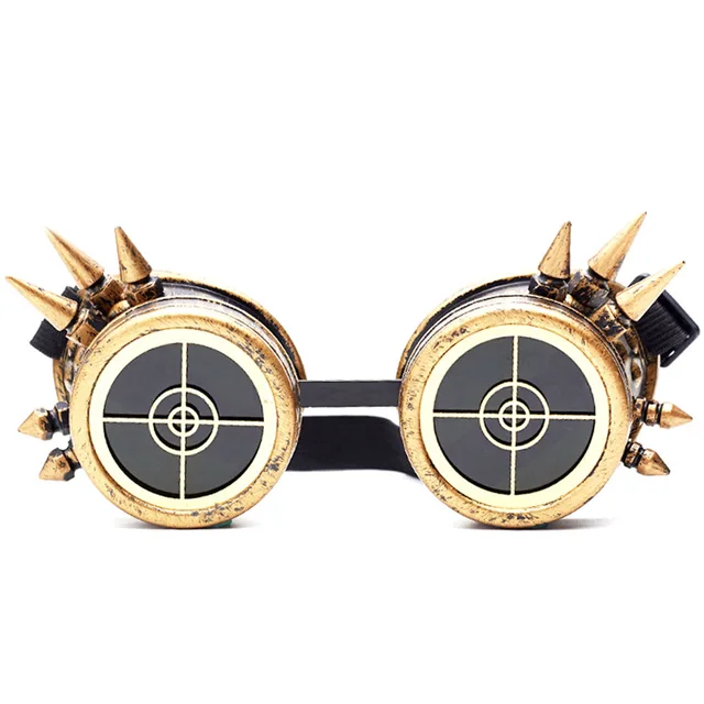FLORATA Steampunk Goggles Glasses Men Welding Cyber Punk Biker Gothic Rave Cosplay Male Punk Sun Glasses For Halloween