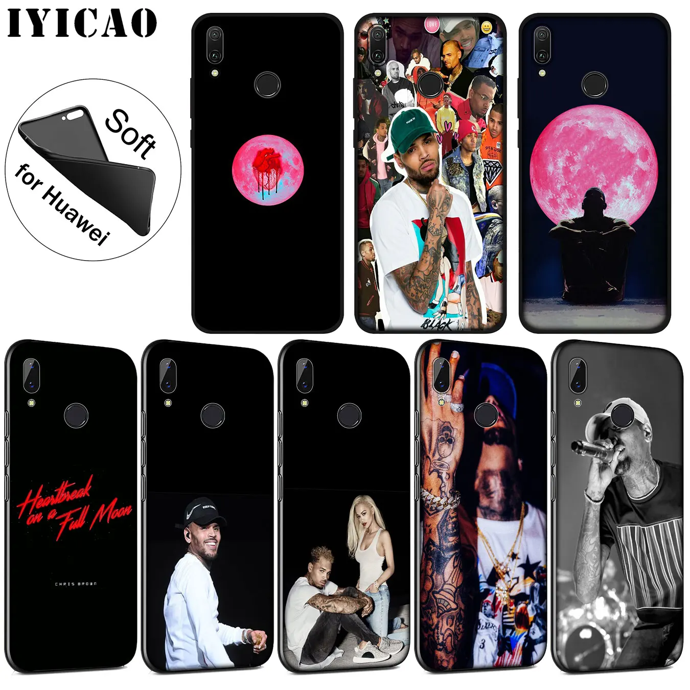 IYICAO Chris коричневый мягкий силиконовый чехол для телефона Huawei P30 P20 Pro P10 P9 P8 Lite Mini 2017