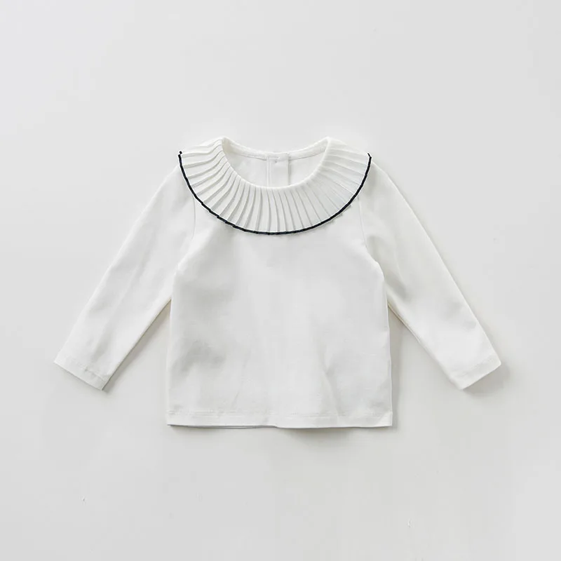DB10494-1, dave bella, Весенняя Модная рубашка в клетку для маленьких девочек, детские повседневные хлопковые топы, детские топы высокого качества