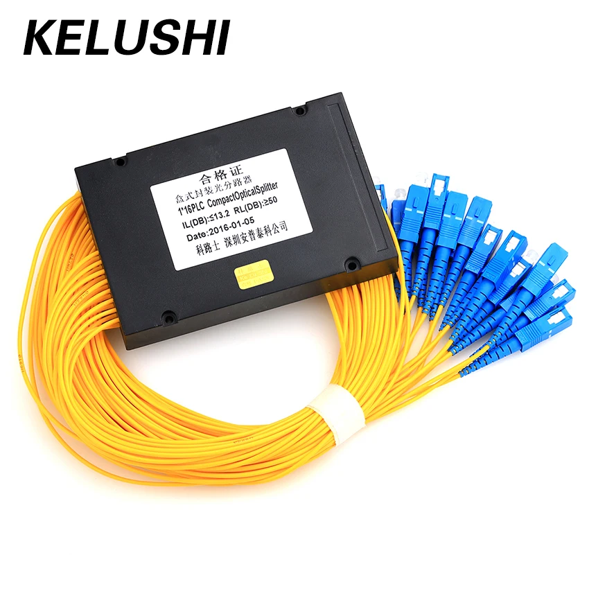KELUSHI 1*16 ПЛК волоконно оптический Cble разделитель коробка тип 1x16 кассета