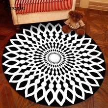 Zeegle в скандинавском стиле круглый коврик нескользящий коврик для пола Детский ковер для спальни гостиная кофейный столик кресло подушка коврик