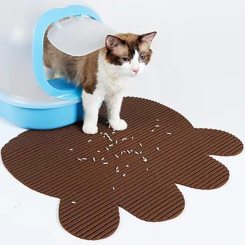 

PVC Waterproof Pet Cat Litter Mat EVA Double Layer Cat Litter Trapping Pets Mat Pad Bottom Non-slip Pet Litter Cat Mat Beds