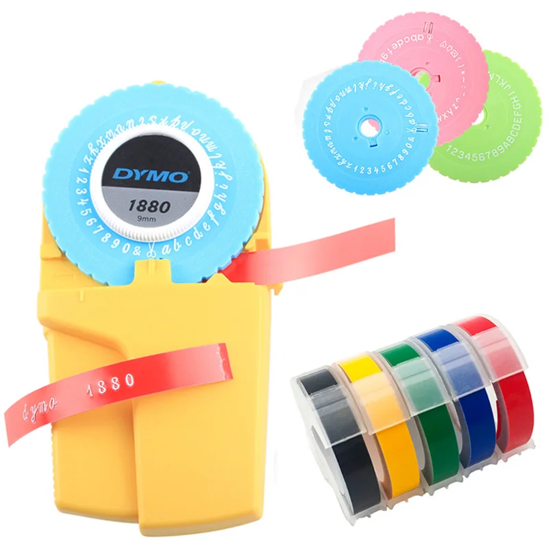 9 мм (3/8 '') 3D Dymo 1880 ручная этикетка для тиснения пластиковые этикетки из ПВХ DIY