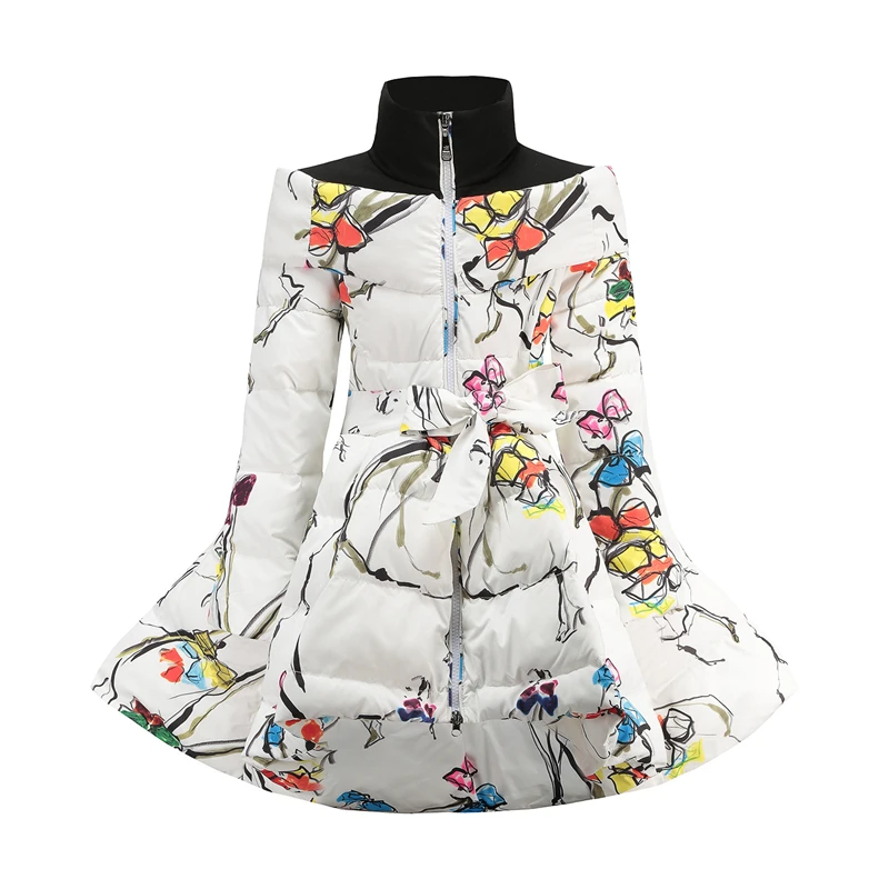 

Russian Winter Jackets 2018 New Kids Down Jacket Belt Thick Warm Down Parka Children Long Jacket Girls Clothes 10 12 year