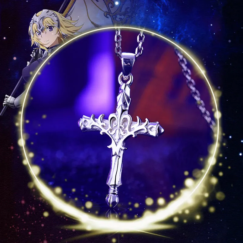 Женское ожерелье из серебра 925 пробы [Fate Apocrypha] религиозная подвеска крест аниме