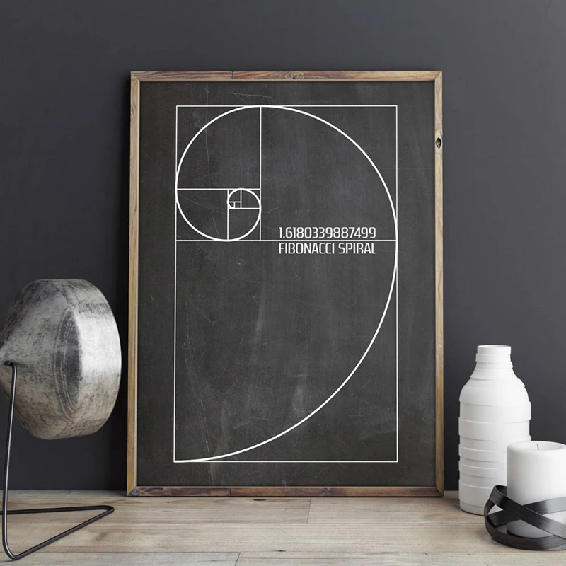 Fibonacci Spiral Golden Ratio Print