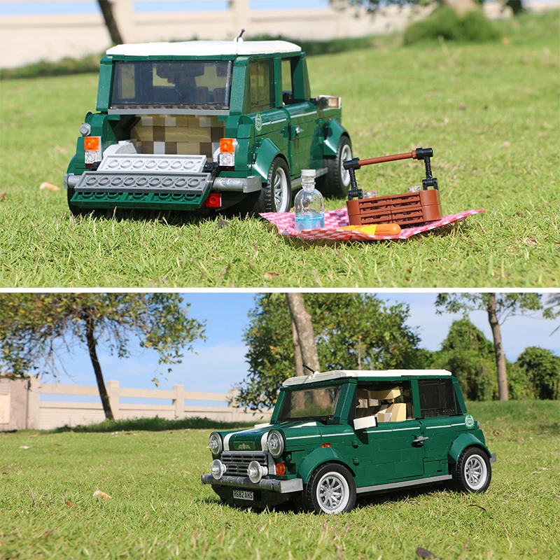 

21002 Technic Mini Cooper rc Car Model Building Blocks For Boys Compatible Car 10242 Gift Toys For Children