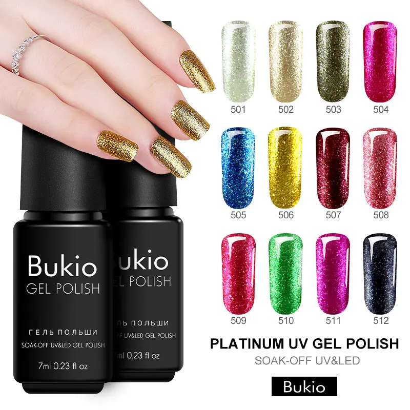 Bukio дизайн для ногтей Платиновый УФ гель Гибридный лак гелевая краска и