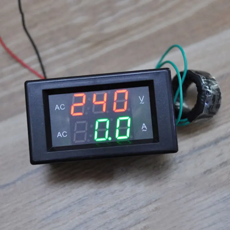 Ammeter Dual Led Digital Amp Volt Meter Gauge Voltage