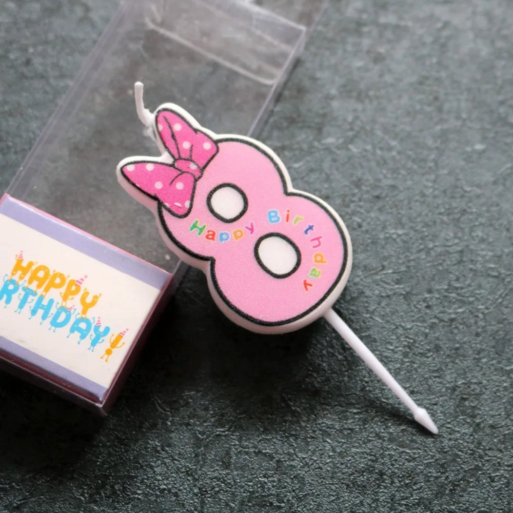 Номер 0 9 украшения торт шоу вечерние кекс мышь мультфильм как изображение свечи день рождения