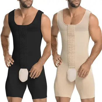 

Male Sexy Push Up Slim Bodyshaper Abdomen Tight Waist Bodysuit Open Front Hole Slimming Shapewear Body Shaper Underwear
