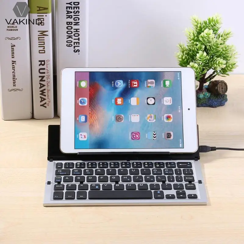 

Foldable Portable Bluetooth Wireless Laptop Tablet Mini 58 Keys Keyboard Office Accesssories for pad