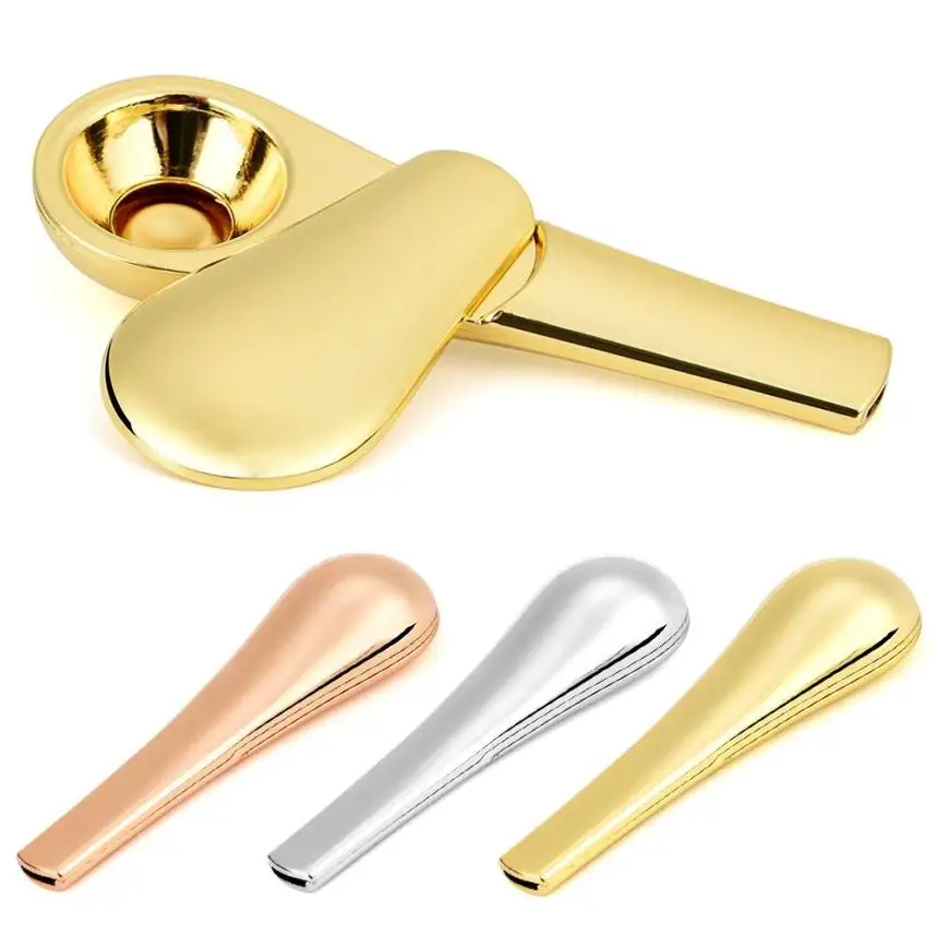 Creative Mini Spoon Smoking Pipes Portable Herb Metal Hookah Tobacco