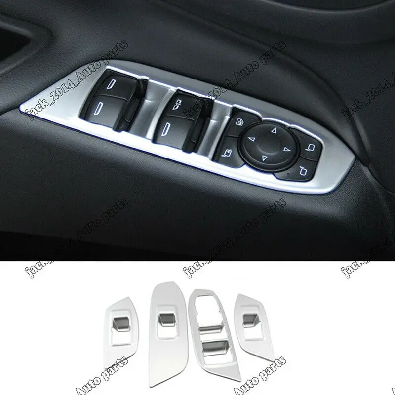 Fit for Chevrolet Equinox 2017 2018 ABS Chrome Car window switch panel cover Tirm 4pcs/set