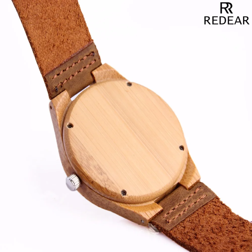 REDEAR брендовая Повседневная bamboo деревянные наручные часы деловые кварцевые