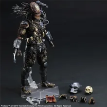 Movie AVP Aliens vs Predator Requiem Variant Action Figure Playarts figurine Toys Movie Model Play arts Kai Masked Scar juguetes