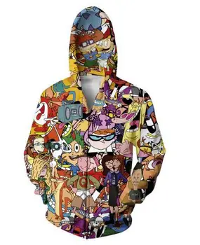 

Women/Men Fashion Clothing Totally 90s Zip-Up Hoodies Pullover 3D Printed Casual Sweatshrit Harajuku Plus Size 5XL