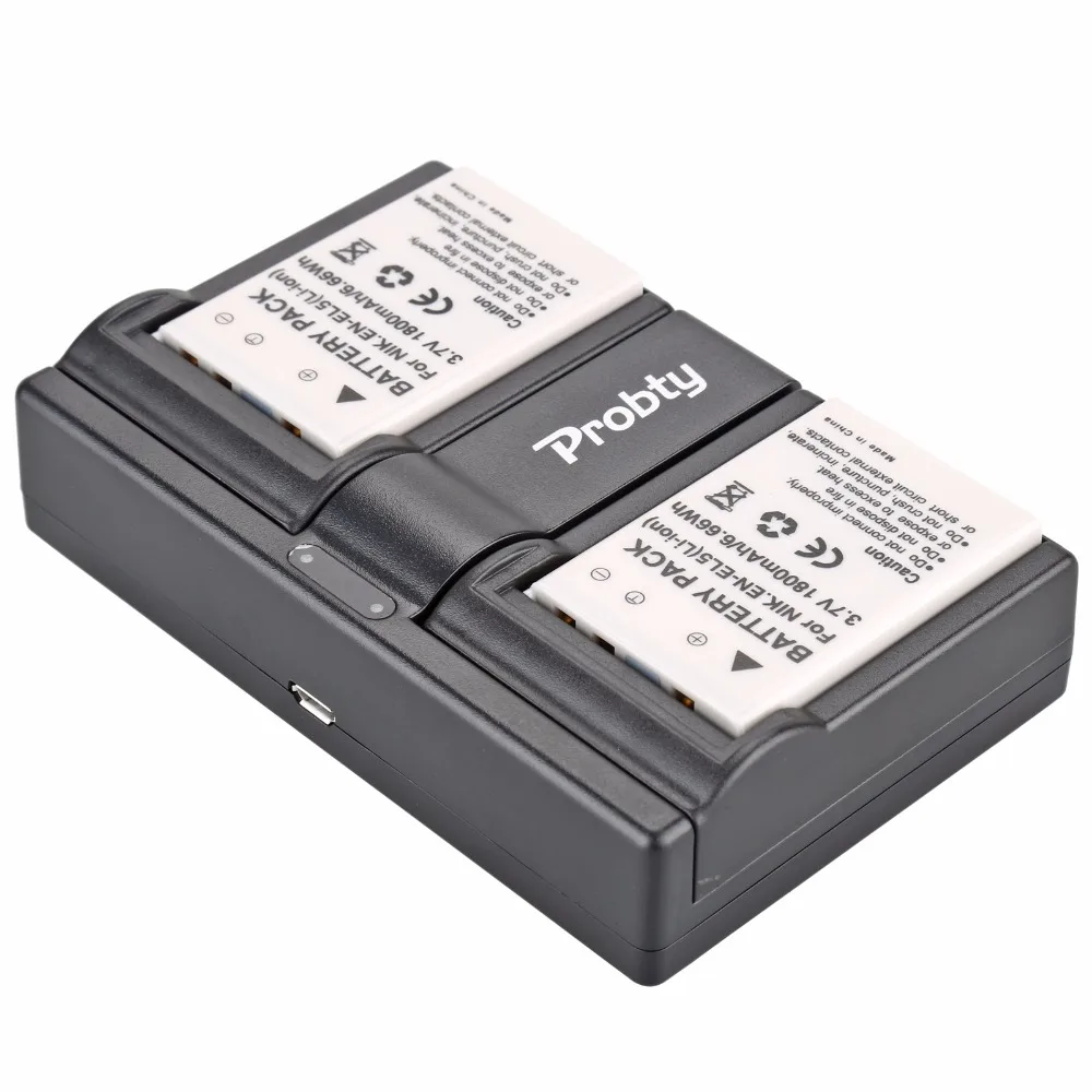 Зарядное устройство Probty для камеры Nikon CoolPix P530 P510 P500 P90 P80 4200 5900 7900 P4 S10 4 шт.|en el5|en el5