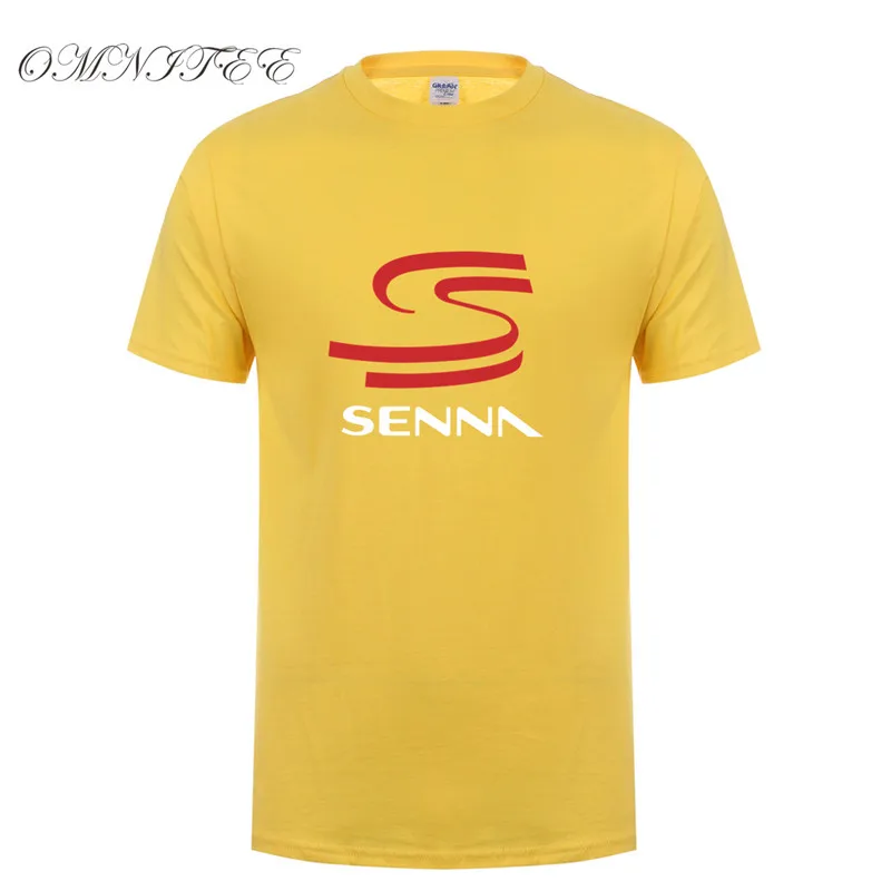 As picture Летняя модная футболка Hero F1 Ayrton Senna, мужская повседневная футболка с коротким рукавом, хлопковые мужские топы, футболки, OT-199 - Цвет: As picture